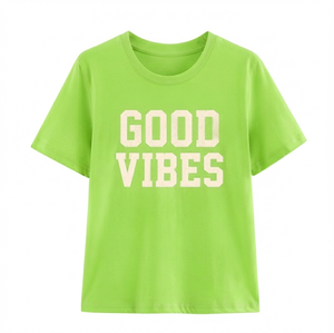 Camiseta de Verano para Mujer, Estampada, Informal, a Precio Económico, con Diseño y Logotipo Personalizados, Corte Regular, Manga Corta - Product Image 5