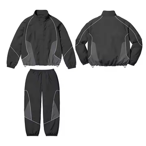 Survêtement tendance pour homme, hiver, uni, grande taille, extensible, respirant, tissu en nylon écologique, coupe classique, pour jogging et fitness - Product Image 5