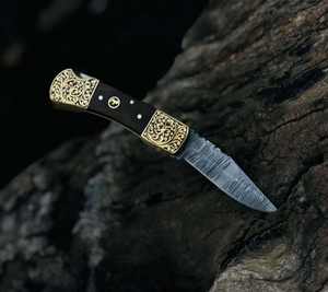 OFERTA ESPECIAL: Navaja Plegable de Acero de Damasco Hecha a Mano con Punta Caída, Mango de Madera Personalizado, Logotipo Personalizado, OEM, para Caza y Camping al Aire Libre de Alta Calidad - Product Image 3