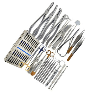 German Dental Surgery Extraction Forceps Elevators <b>Kit</b> 26PCS Stainless Steel Surgical Instruments CE ISO OEM Wholesale Supplier - Product Image 2