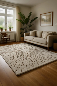 Tapis moderne en laine tufté à la main, écologique, à poils épais, antidérapant, pour salon, hôtels, usage commercial et espaces de prière - Product Image 4