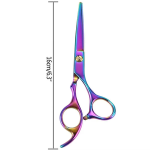Rainbow Hair Scissors Professional Thinning <b>Shears</b> Stainless Steel Right Handed Salon Cutting Tools with Black Case - Product Image 6