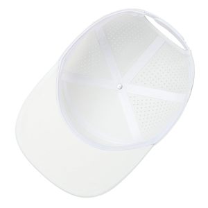 Gorra Snapback Unisex de 6 Paneles, Malla Blanca Transpirable, Ajustable, Visera Plana, Estilo Casual para Exteriores - Product Image 5