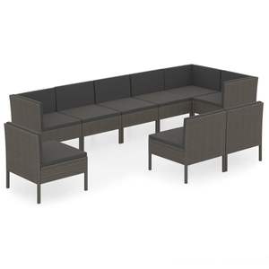 Set Lounge da Giardino Grigio Antracite - Product Image 2