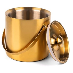 Cubo de Hielo Moderno de Acero Inoxidable con Doble Aislamiento, Capacidad de 2-12.5L, Mantiene la Claridad y Frescura del Hielo, Acabado Refinado - Product Image 4