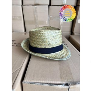 Custom Hand Embroidered Natural Grass Cowboy <b>Straw</b> <b>Hat</b> with Ribbon & Rope for Unisex Outdoor Beach Labor Sun Protection - Product Image 4