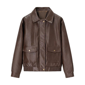 <b>Women</b> Oversized Bomber <b>Jacket</b> Loose Fit Full Zip Streetwear Outerwear Woven <b>Lightweight</b> Casual Fashion <b>Jacket</b> Soft - Product Image 6