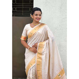 Sari de Seda Paithani Mahalaxmi God de Elite Weaves, 650g, para Ropa India y Pakistaní con Bordado Zari - Product Image 5