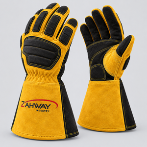 Meilleurs gants de soudage fiables, gants tactiques en cuir, longueur de poignet personnalisée, durables, pour travaux extérieurs en hiver, gants de soudage - Product Image 2
