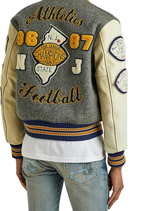 Veste universitaire brodée de haute qualité personnalisée, veste de baseball d'hiver pour homme et femme - Product Image 3