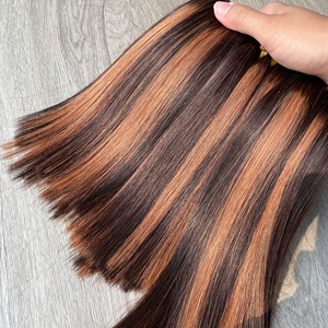 Cheveux vierges bruts vietnamiens de qualité supérieure, tissage à double trame, couleur piano - Product Image 2