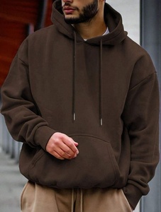 Suéter con capucha de terciopelo de doble cara informal para hombre, de talla grande colección de otoño, cálido, suelto, sólido, no tejido - Product Image 5