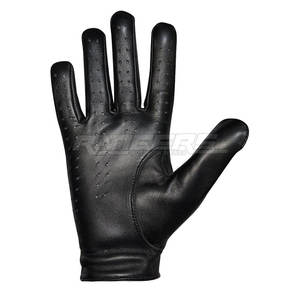 Gants de course en cuir à doigts entiers, légers, perforés, avec fermeture à bouton, style unisexe, pour sports d'été en plein air - Product Image 2