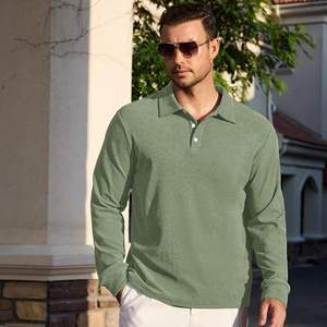 Camisetas Polo Casuales de Manga Larga para Hombre, Camisetas Térmicas Básicas con Cuello Clásico, Camisetas de Golf Sólidas - Product Image 3