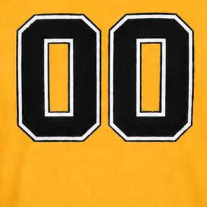 T-shirt ajusté jaune doré pour homme, manches courtes, col rond, imprimé personnalisé, coupe slim, décontracté, en coton, vente en gros, streetwear - Product Image 6