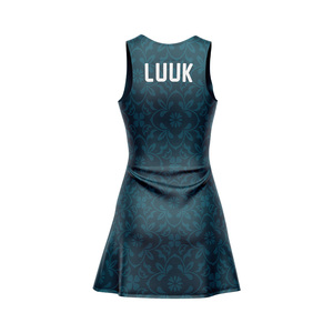 Custom <b>Women's</b> Sublimated Floral Printed Tennis Dress Moisture Wicking Sleeveless Fitted Sportwear <b>Women's</b> All Season Apparel - Product Image 3