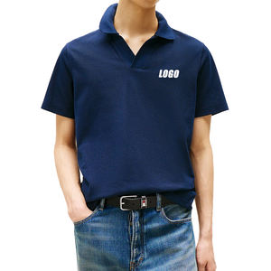 เสื้อโปโลคอปกแบบเปิดสำหรับผู้ชายเสื้อโปโลแบบถักลำลองสำหรับฤดูร้อน - Product Image 1