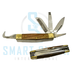 Couteau multifonction pour cavalier, en acier inoxydable, pliable, outil équestre pour le soin des chevaux et les applications d'équitation en plein air - Product Image 5