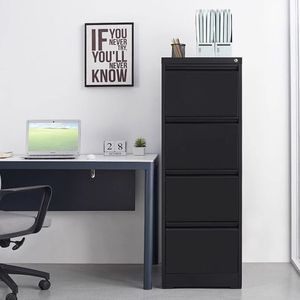 <b>4</b> <b>Drawer</b> Vertical Metal File Cabinet with Lock Home Office Organizer <b>Storage</b> Cabinet for Letter Filing - Product Image 3