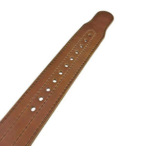 Ceinture de musculation en cuir à simple boucle, design personnalisé, ceinture de powerlifting en cuir bicolore à simple boucle - Product Image 4