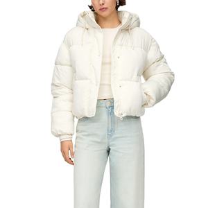 Vestes matelassées courtes légères personnalisées à la mode pour femmes, dernier design, veste avec capuche et col montant, haute qualité - Product Image 3