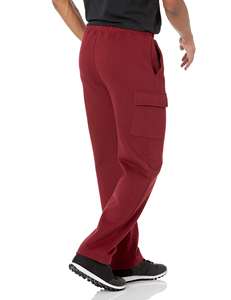 Pantalones personalizados de alta calidad, de algodón y forro polar, talla grande, casuales, con cordón, para hombre, teñidos en color liso, con corte recto. - Product Image 2