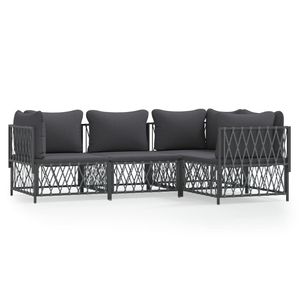 Set Lounge da Giardino Grigio Scuro Antracite - Product Image 2