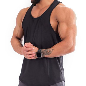 Camiseta sin Mangas con Cuello en V para Hombre, de Alta Calidad, 100% Algodón, Transpirable, Tejida, Informal, para Verano, Gimnasio, Personalizable OEM - Product Image 3