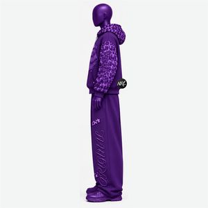 <b>Mens</b> <b>Green</b> Hooded Tracksuits Full Sleeve Embossed Ship Design Streetwear OEM Loose Fit Zipper Front Sweatpants with Side Pockets - Product Image 6