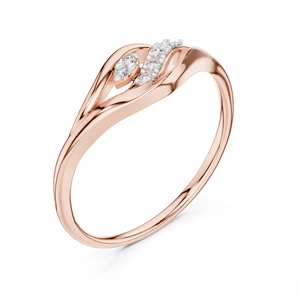 Bague en or blanc 14 carats avec diamant rond cultivé en laboratoire pour femmes |   Cadeau d'anniversaire |   Nouveau diamant cultivé - Product Image 4