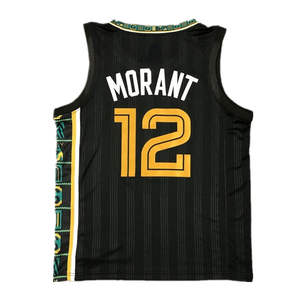 Camiseta de Baloncesto Deportiva de Secado Rápido y Transpirable, 100% Poliéster, Sublimada, con el Nombre de Ja Morant 12, Uniforme Masculino, Fabricada por Fábrica OEM - Product Image 5