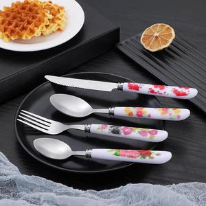 Juego de Cubiertos de Acero Inoxidable Ecológico y Sostenible de Primera Calidad, Mango Colorido, Diseño Moderno, Apto para Lavavajillas, Vajilla Duradera - Product Image 3