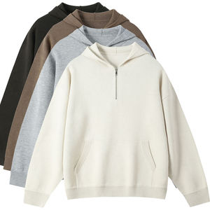 Pull-over sportif unisexe en gros d'usine 14GG, sweats à capuche tricotés personnalisés pour hommes - Product Image 1