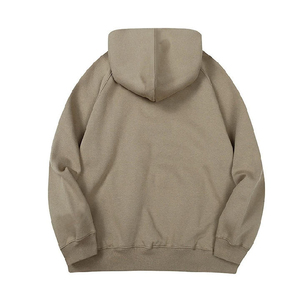 Sudadera con Capucha para Hombre, Color Caqui Sólido, Manga Raglán, con Bolsillo Canguro, Estilo Casual, Teñido Liso, Etiquetas y Empaque Personalizados - Product Image 2