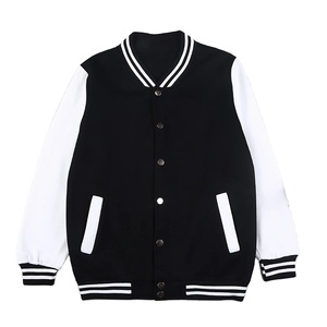 2023 chaqueta universitaria Unisex con logotipo personalizado de talla grande Material de lana cuello levantado bordado frontal DTG al por mayor para negocios - Product Image 1