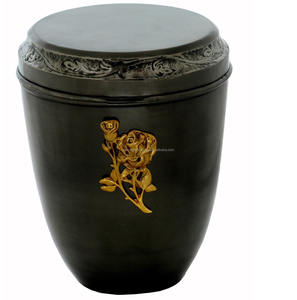 Urna Moderna de Latón Metálico Hecha a Mano para Cenizas Humanas, Urna Funeraria Decorativa Elegante para Adultos - Product Image 2