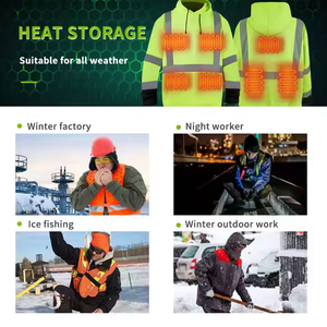 High Visibility Reflective Safety Hoodie Workwear <b>Jacket</b> for Construction Industrial Outdoor <b>Workers</b> Men - Product Image 5