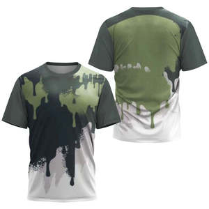 Custom Wholesale New Summer Men's 3D Digital Printed T-<b>Shirt</b> Sports Short Sleeve Regular Fit <b>100</b>% <b>Polyester</b> Breathable Geometric - Product Image 1