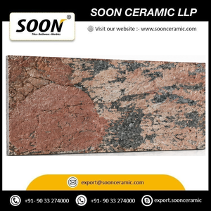 Mármol Calcita Pulido VOLCANO RED HYDRO Ecológico con Vetas Negras, Blancas y Verdes, Gran Losa, Diseño 3D, para Pared de Sala de Estar Moderna - Product Image 2