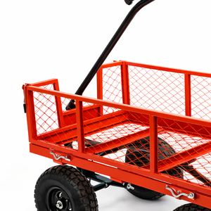 Chariot de jardin en acier robuste à capacité de 600 lb, côtés amovibles pliables, pneus pneumatiques de 10 pouces, chariot utilitaire noir ODGGAD013 - Product Image 4