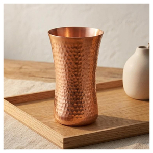 Pure Copper Tumbler Handcrafted Copper Cups for Drinking Water 100% Solid Copper Ayurvedic Health Drinkware Glasses Wholesale - Product Image 6