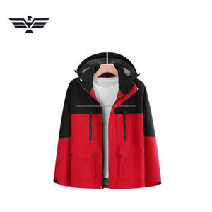 EMPIRE TREND WEARS Chaqueta Casual Impermeable para Hombre con Logotipo Personalizado, Cuello Alto, Diseño Color-Block, Transpirable, de Lona Delgada, Estilo Urbano - Product Image 1