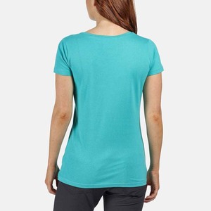 Camiseta de Algodón de Manga Corta con Cuello Redondo para Mujer, Color Sólido, Transpirable, Estilo Casual, Corte Regular, para Todas las Temporadas - Product Image 3