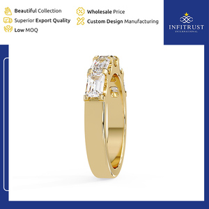 Genuine Supplier Selling Excellent VVS Clarity DEF Color Handcrafted 925 Sterling <b>Silver</b> <b>Solitaire</b> Diamond <b>Rings</b> from India - Product Image 2
