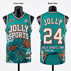 Camiseta de baloncesto para hombre, 160 GSM, malla transpirable de poliéster, panel verde, logotipo personalizado, 100% algodón, corte holgado, estampada. - Product Image 2