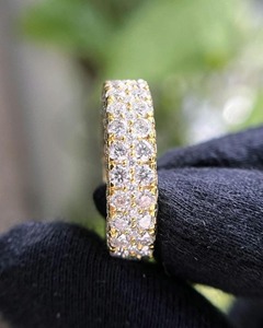 VVS Moissanite Eternity Band <b>Ring</b> Iced Out Fully Eternity <b>Ring</b> 925 Sterling <b>Silver</b> Hip Hop Diamond <b>Ring</b> <b>Mens</b> Bling <b>Ring</b> - Product Image 2