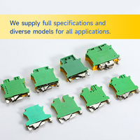 Borne de mise à la terre sur rail DIN en nylon PA66 USLKG 5 4mm², connecteur de terre PE vert-jaune, CE IEC947-7-1, gravé, lisse, sans bavures