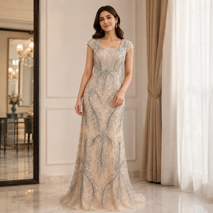 Vestido de Noche de Lujo con Lentejuelas Bordadas para Mujer, Elegante Vestido Largo de Fiesta, Vestido Formal para Invitadas de Boda, Cóctel o Graduación - Product Image 2