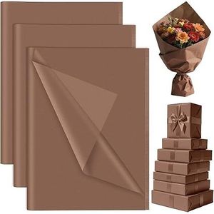 PLULON 60 Hojas de Papel de Seda Marrón de 14 x 20 Pulgadas, Papel para Manualidades, Bolsas de Regalo Decorativas para Envolver Regalos - Product Image 2