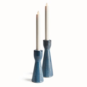 Elegant Wooden Candle Holder 2 Pieces Set with Natural Finish Decorative Table Centerpiece for Home <b>Office</b> Hotel At Cheap Price - Product Image 5